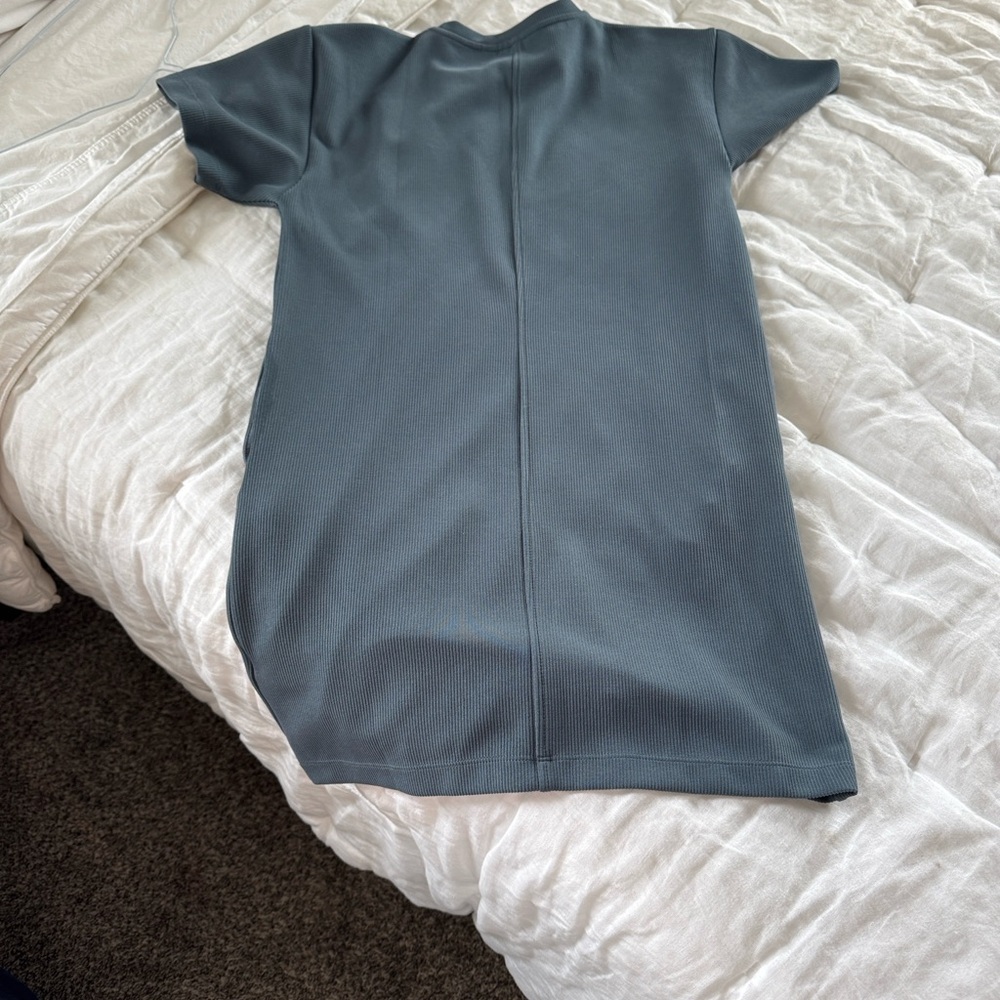 Athleta Slate Blue Mini T-Shirt Dress